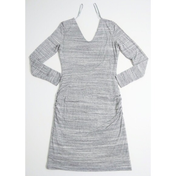 Banana Republic Dresses & Skirts - Banana RepublicSize Medium Gray Jersey Knit Long Sleeve Snitty LS Dress Ruched